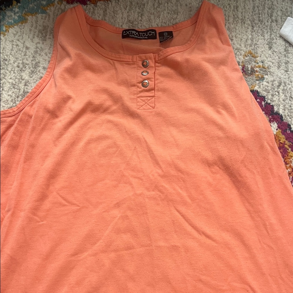 Extra Touch Women's Coral Tank Top